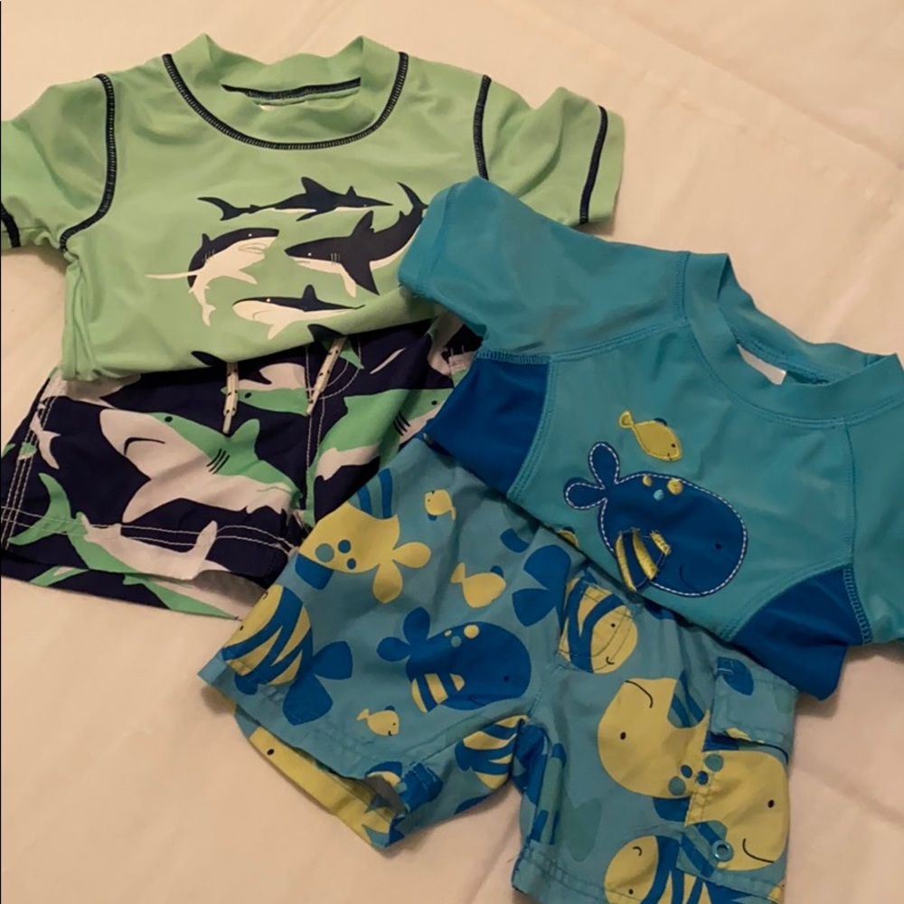 Boys Swim Tops and Trunks 12 Month